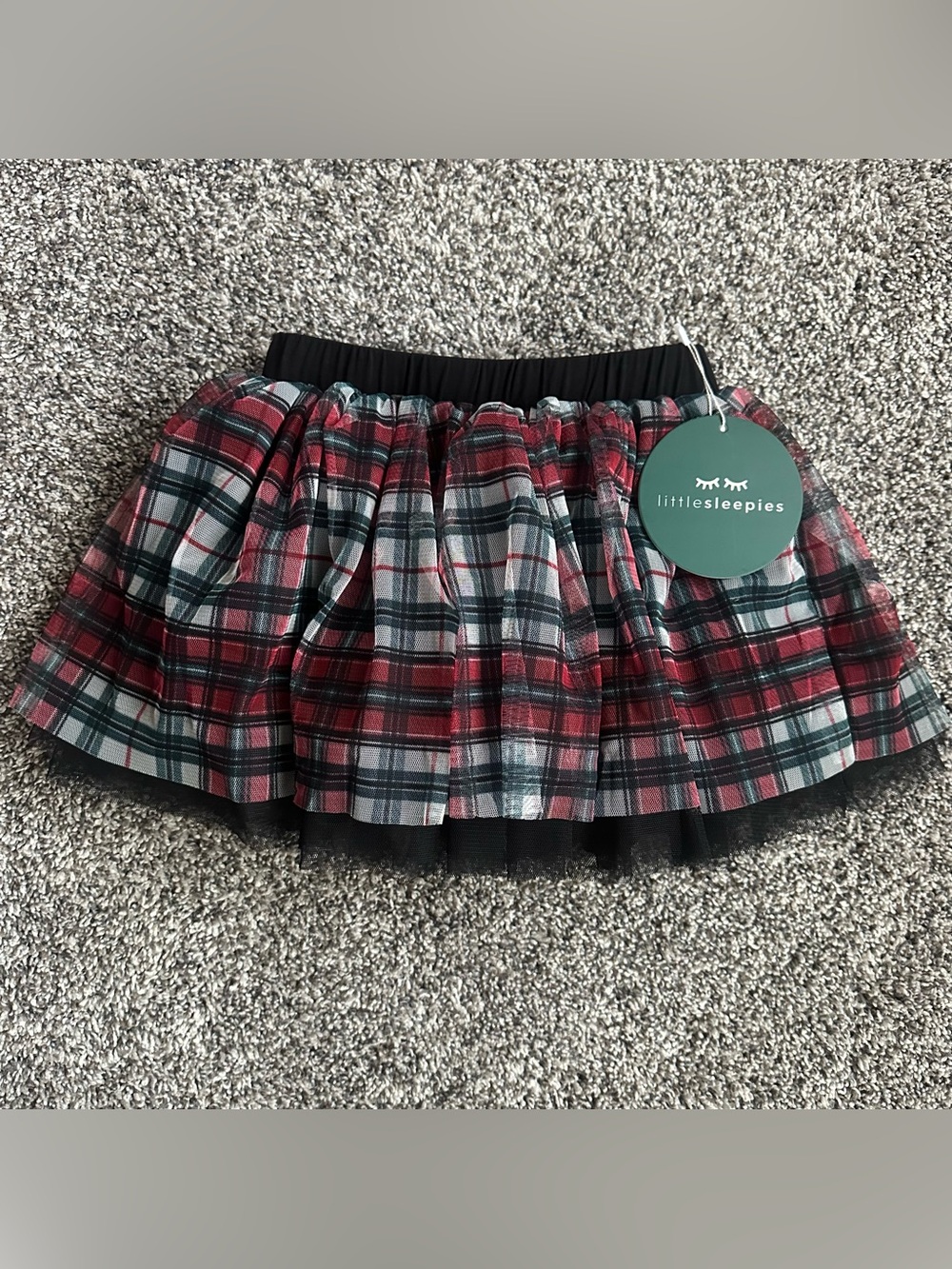 NWT Little Sleepies Holly Plaid Tutu Skirt